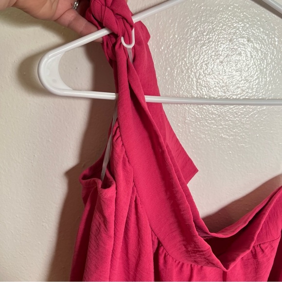 Ee:some One Shoulder Swing Dress Pink M - Picture 6 of 12